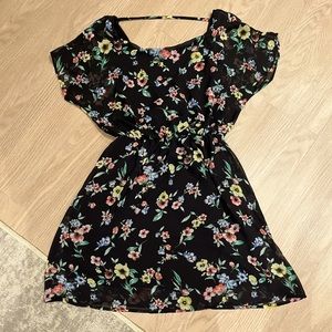 Lush Chiffon Floral Mini Dress